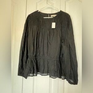 NWT. Dusk Peplum Blouse